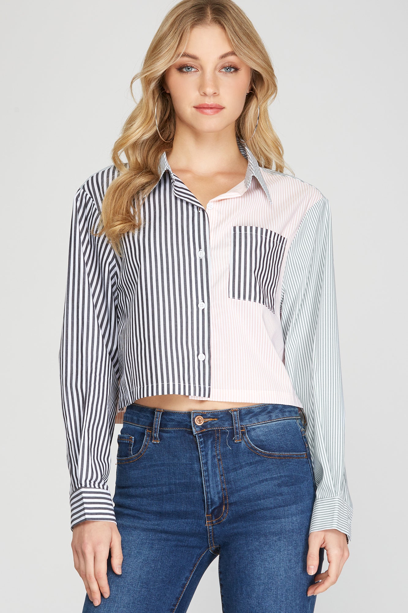Miss Multicolor - The Striped Multicolor Button Up