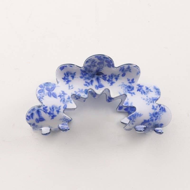 Miss Vintage in Porcelain - The Vintage Porcelain Style Half Moon Hair Claw Clip