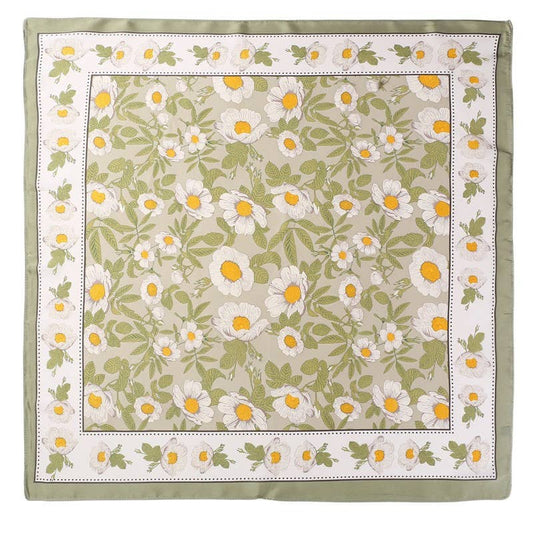 Miss Spring Meadow - The Daisy Silky Feel Bandana Scarf