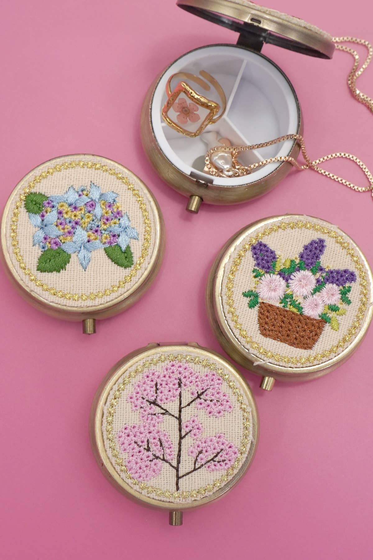 Miss Organized - The Floral Embroidery Jewelry Organizer