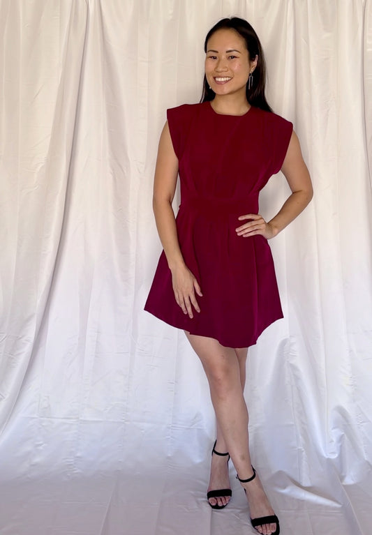 Miss Cocktail Cutie - The Burgundy Cocktail Style Dress