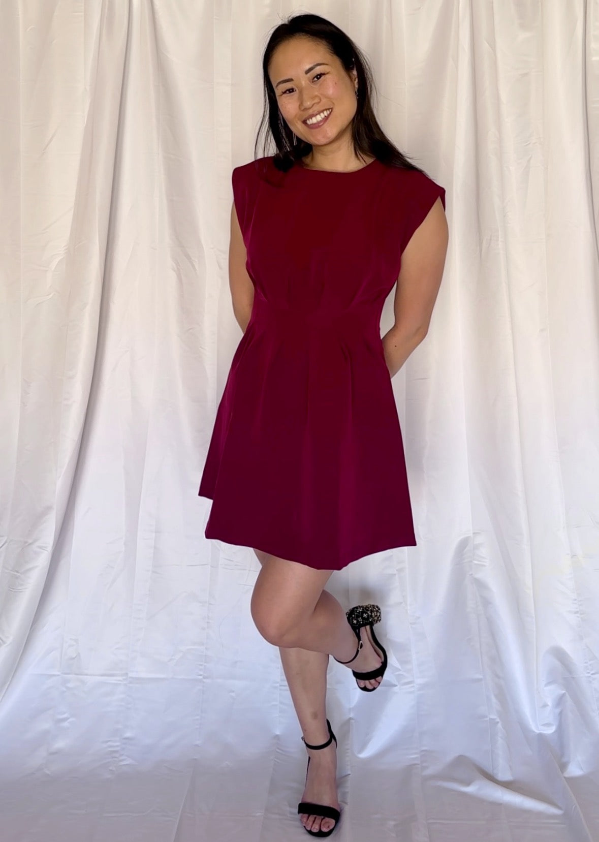 Miss Cocktail Cutie - The Burgundy Cocktail Style Dress