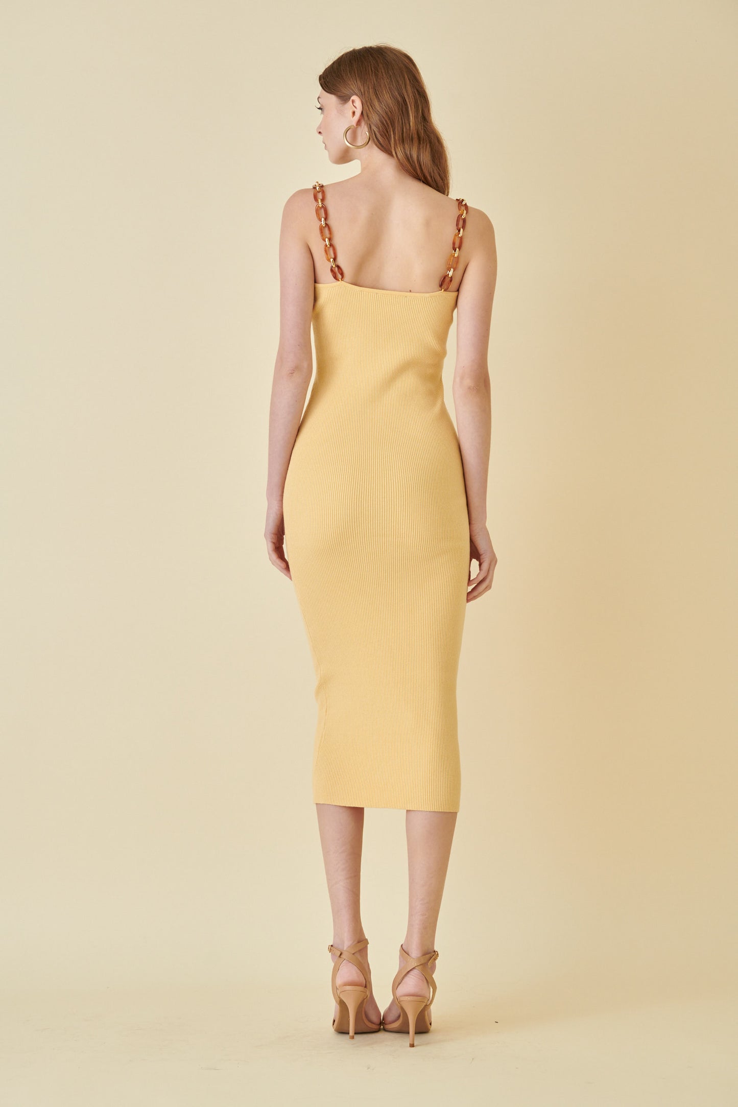 Miss Knit - The Yellow Knit Bodycon Dress