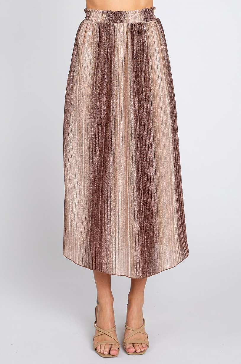 Miss All That Glitters - Pleated Glitter Party Skirt