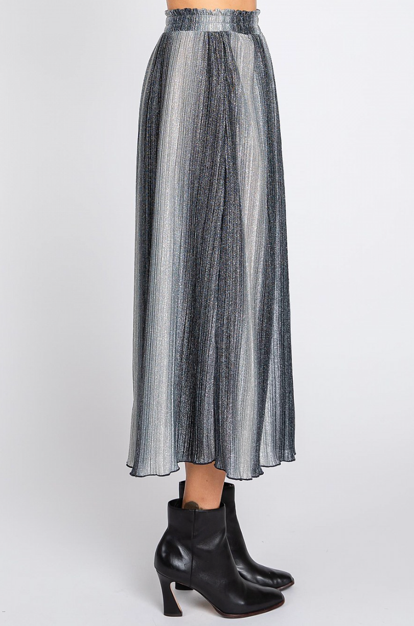 Miss All That Glitters - Pleated Glitter Party Skirt